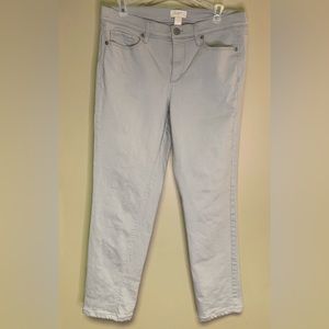 LOFT Modern Denim Crop Jean Light Gray